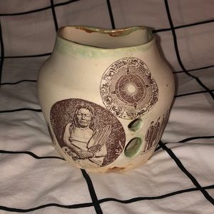 Handmade Native American Bohemian Bunny Candle Pot